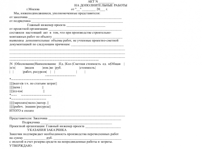 Акт технической необходимости образец